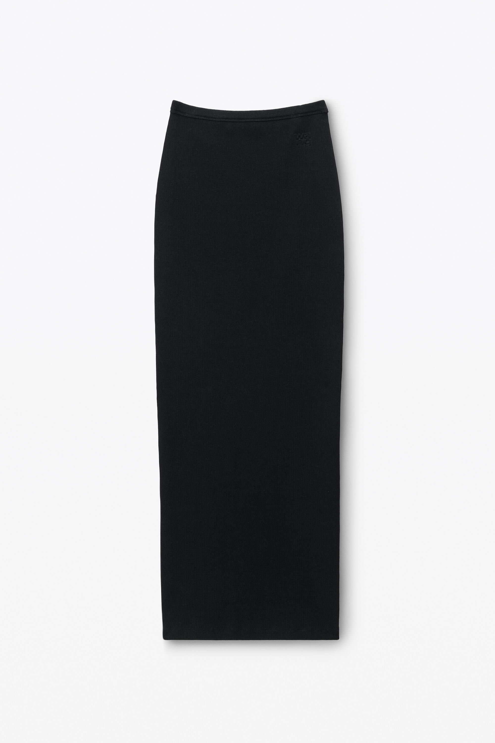 Embossed Logo Maxi Skirt in BLACK | alexanderwang®