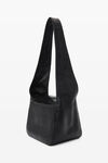 dome small hobo bag in crackle patent leather