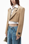 Pre-Styled Cropped Blazer with Dickie