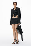 Alexander Wang black tailored mini skort in wool tailoring