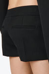 Alexander Wang black tailored mini skort in wool tailoring