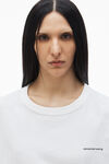 Alexander Wang white long-sleeve tee in high twist jersey