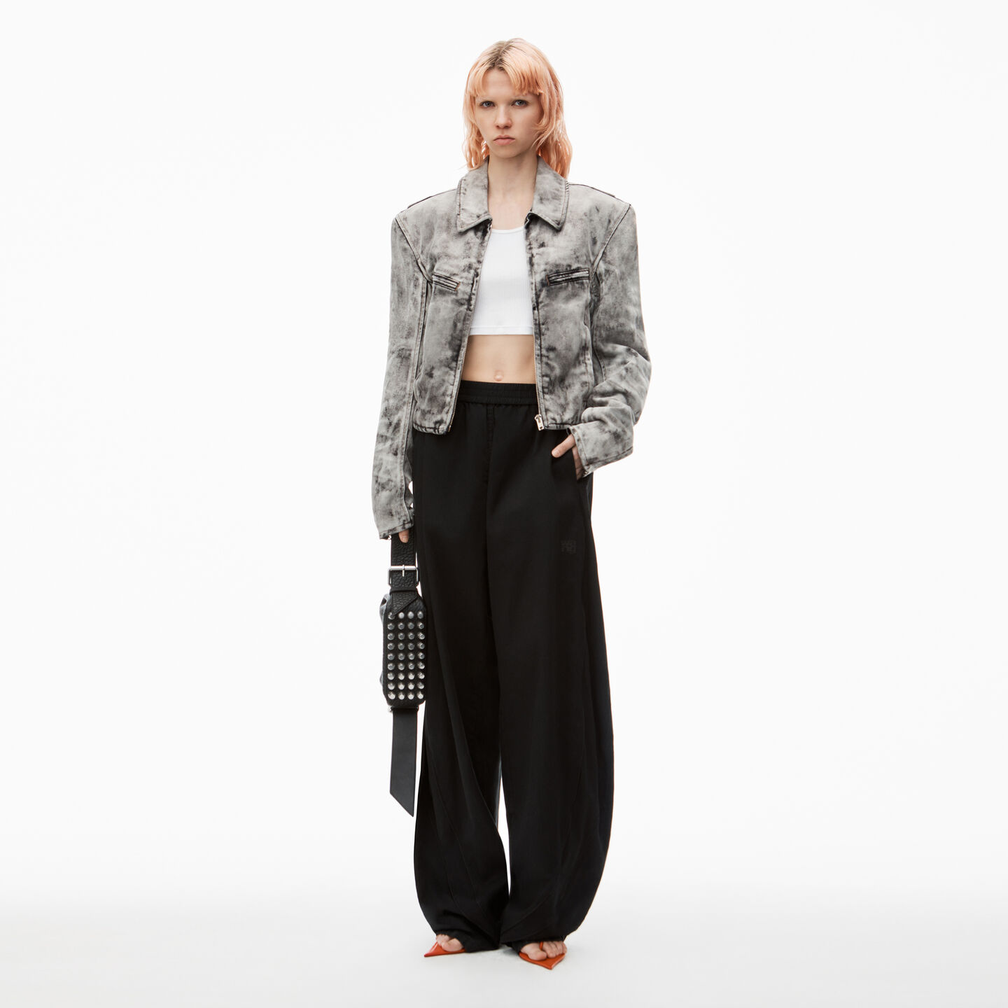 Shop Alexander Wang Piped Track Pants In Cotton Twill In Black