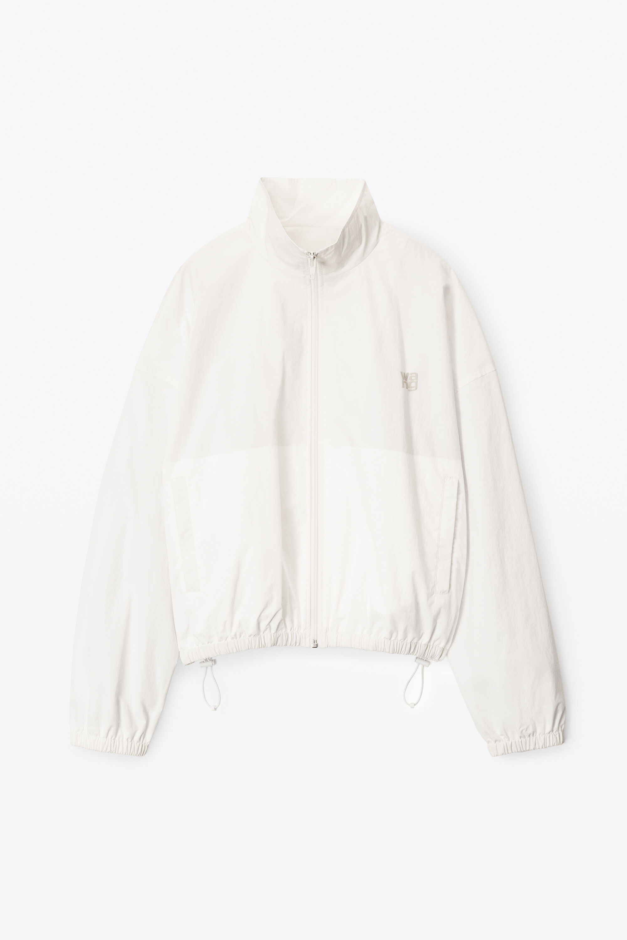 COACHES TRACK JACKET IN NYLON in WHITE | alexanderwang®