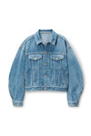 Giacca di denim spazzolato oversize