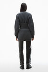 Alexander Wang charcoal twin-set con cardigan con dettagli integrati