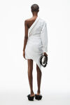 Alexander Wang white elegantes asymmetrisches midikleid