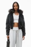 Alexander Wang light heather grey 로고 엘라스틱 스웨트팬츠