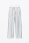 Alexander Wang light heather grey elastische sweatpants mit logo