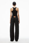 Alexander Wang washed black laser-distressed denim jeans