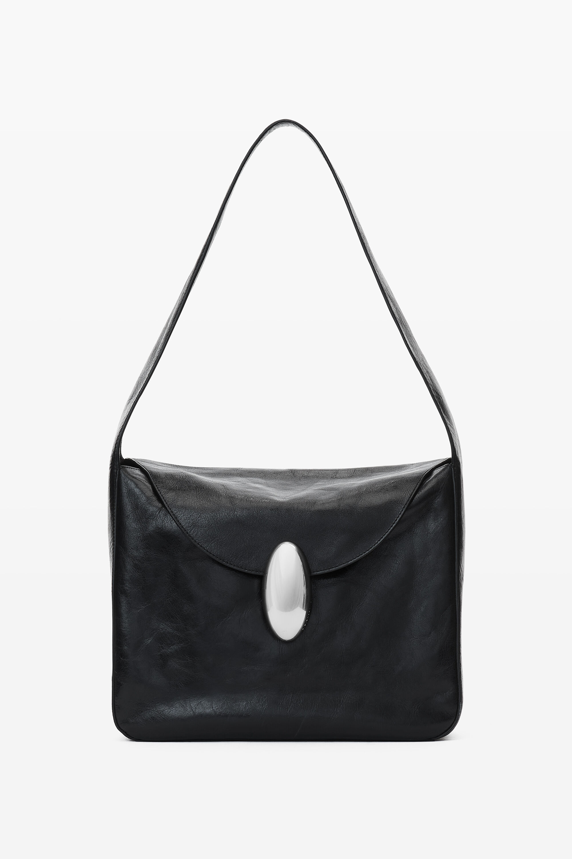 alexanderwang dome medium hobo bag in crackle patent leather 