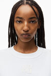 Alexander Wang white puff logo sweatshirt in structured terry