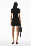 Alexander Wang black crystal hotfix minidress