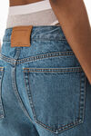 Alexander Wang vintage medium indigo jeans a gamba dritta in cotone con spacco sull'orlo e dettagli integrati