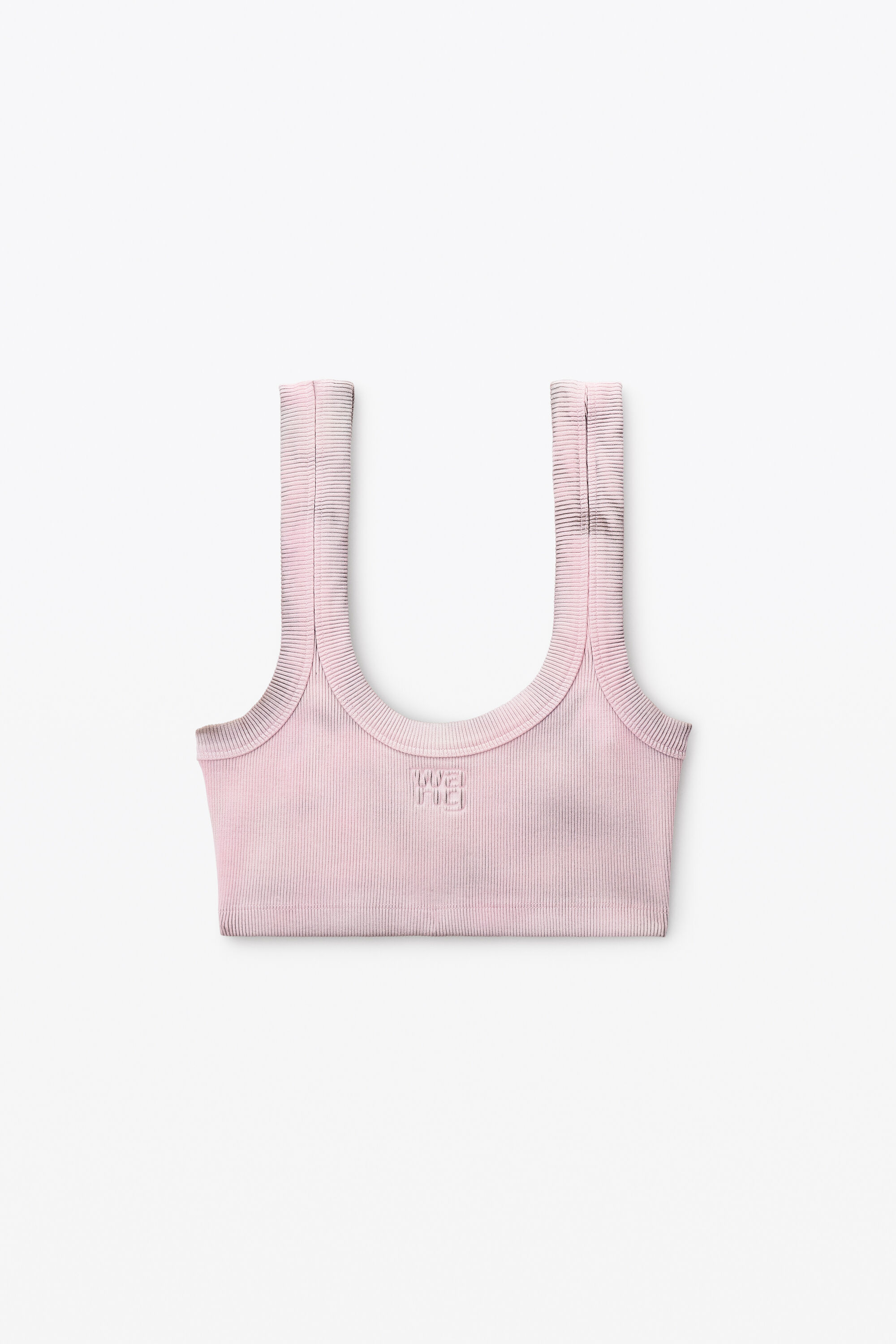 Logo Tank Bra in WASHED PINK LACE | alexanderwang®