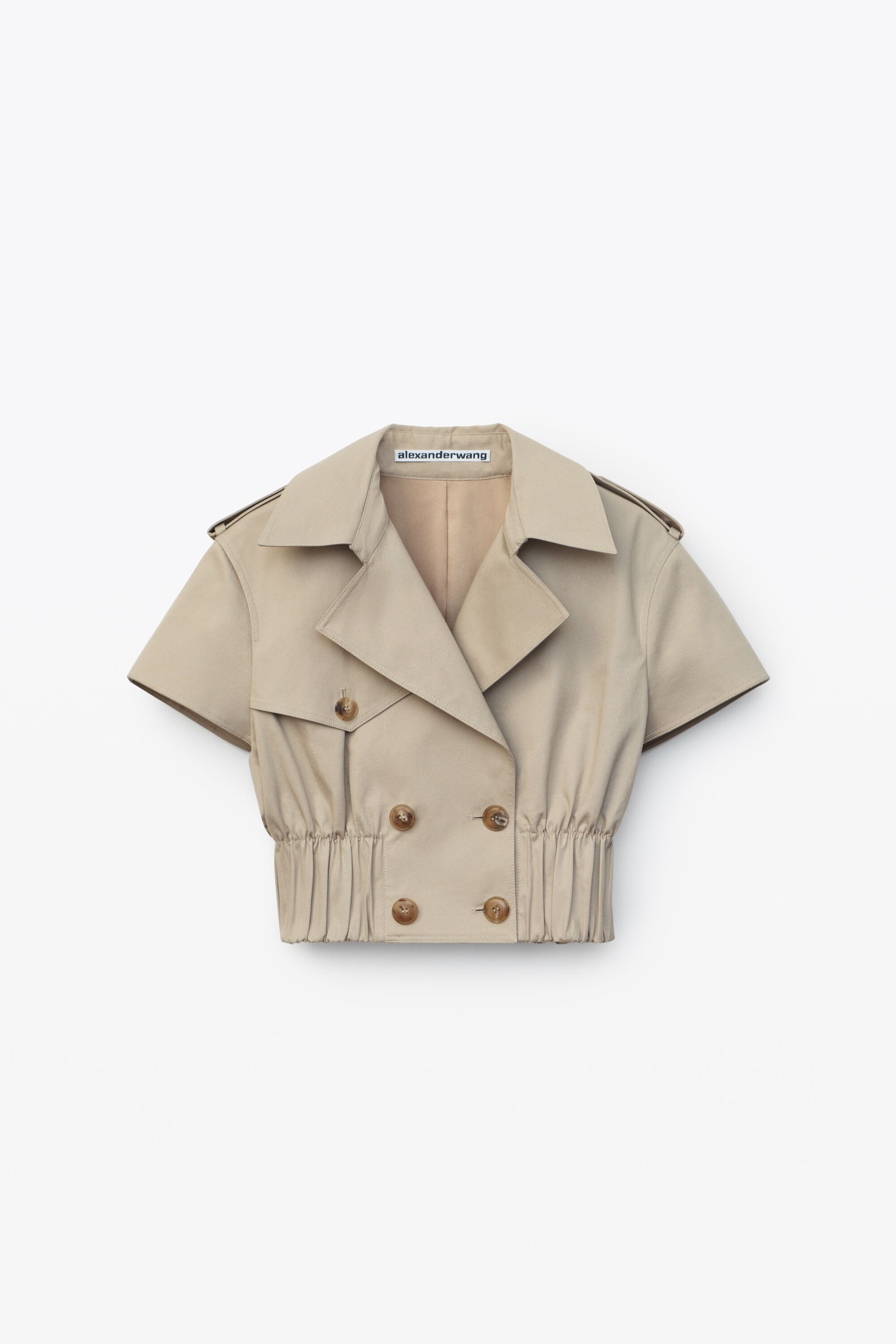 cropped trench jacket