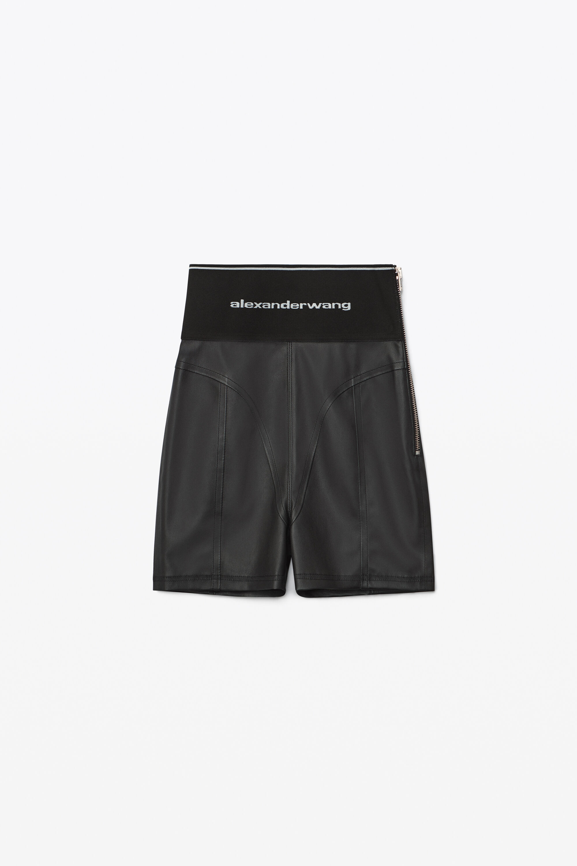 alexander wang leather biker shorts