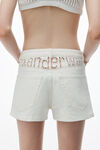 Alexander Wang vintage white shorts in denim con vita alta