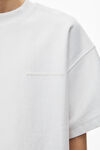 棉质运动衫材质的蓬松标志超大T恤
