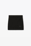 Alexander Wang black logo embossed miniskirt in chenille