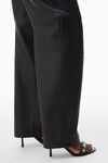 Alexander Wang black low-rise five-pocket pant in lambskin leather