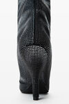 Alexander Wang grey aged bottes hautes diablo 90 mm ornées de strass thermocollés