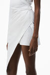 Alexander Wang white robe mi-longue asymétrique ajustée