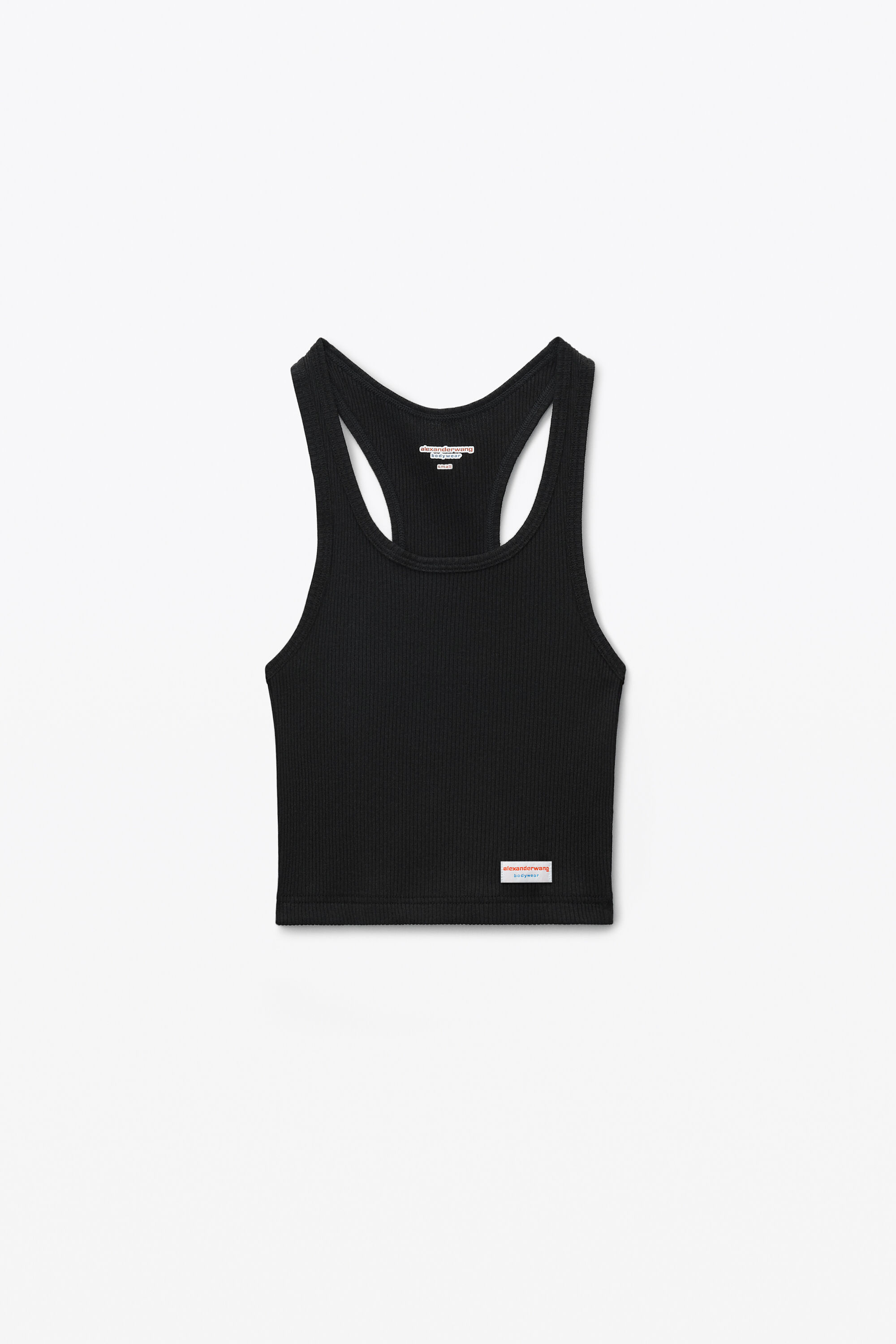 T By Alexander Wang Black Tech Tank Top size 2 on sale full zip back cropped