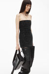 Alexander Wang black ricco medium flap bag in lambskin leather