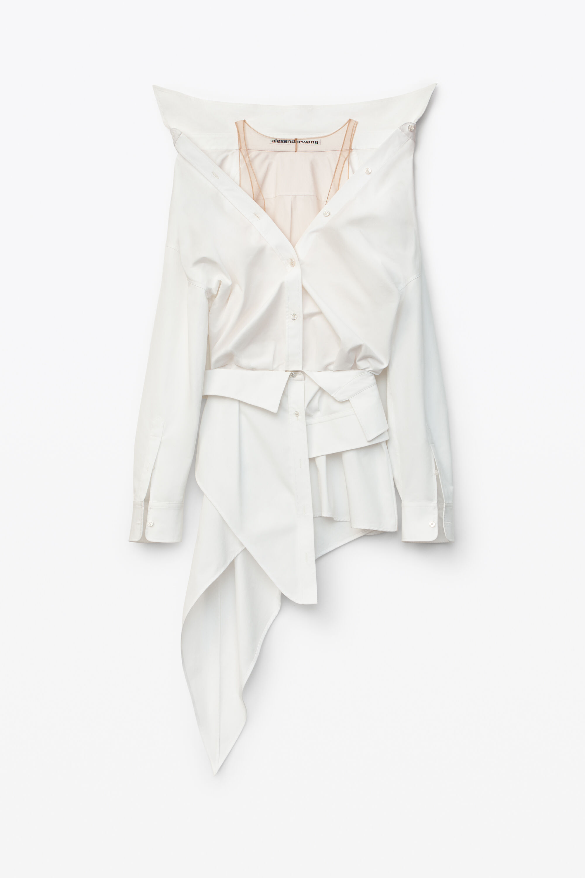 alexander wang white shirt dress