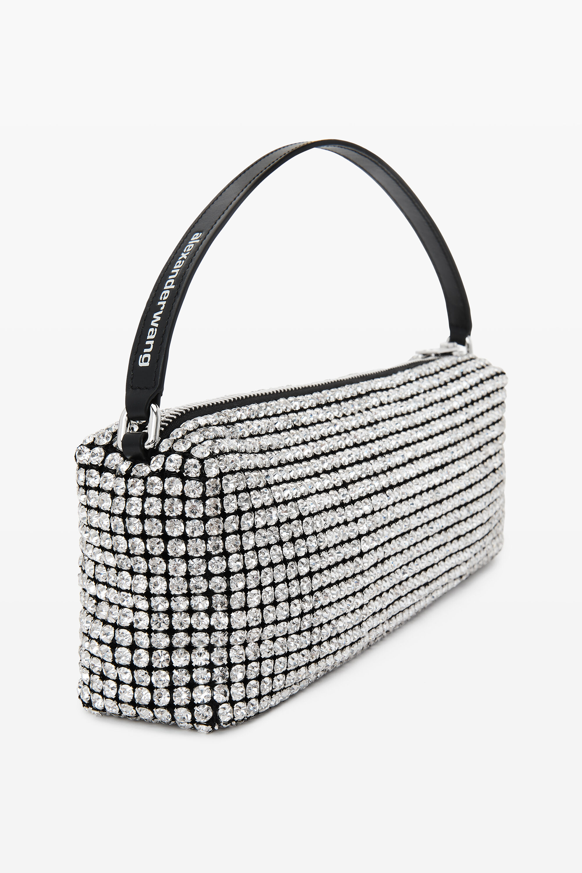 alexanderwang HEIRESS FLEX BAG IN CRYSTAL MESH WHITE