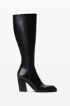 Alexander Wang black throttle 95mm knee-high boot in leather