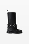 Alexander Wang black dixon buckle boot in leather